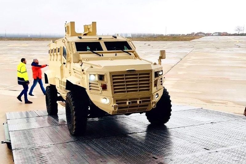 An IAG Guardian Xtreme mine-resistant ambush-protected (MRAP) vehicle.