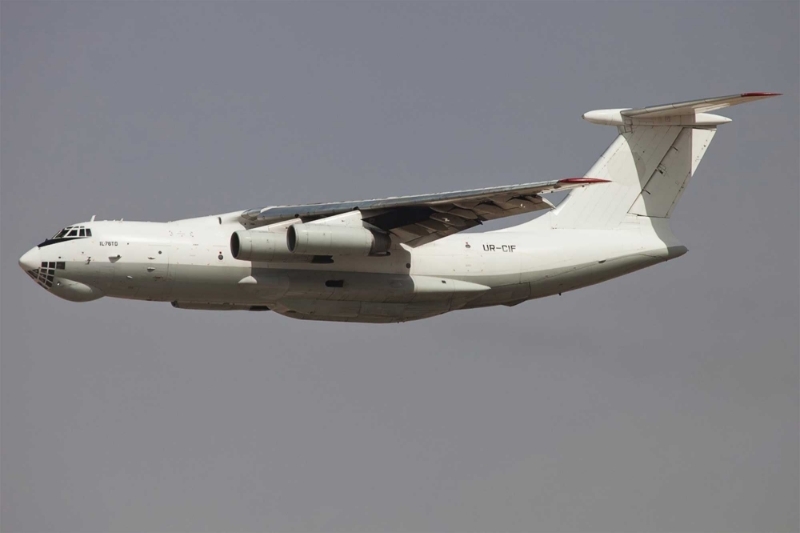 One of the Zetavia Il-76TD large cargo planes delivering Emirati medical aid to the Horn of Africa.