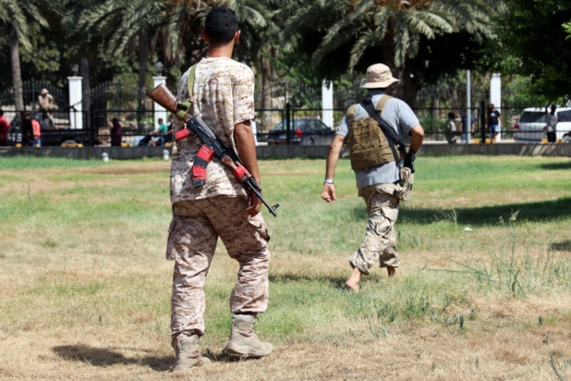 Members of a security group in Tripoli, the Libyan capital.