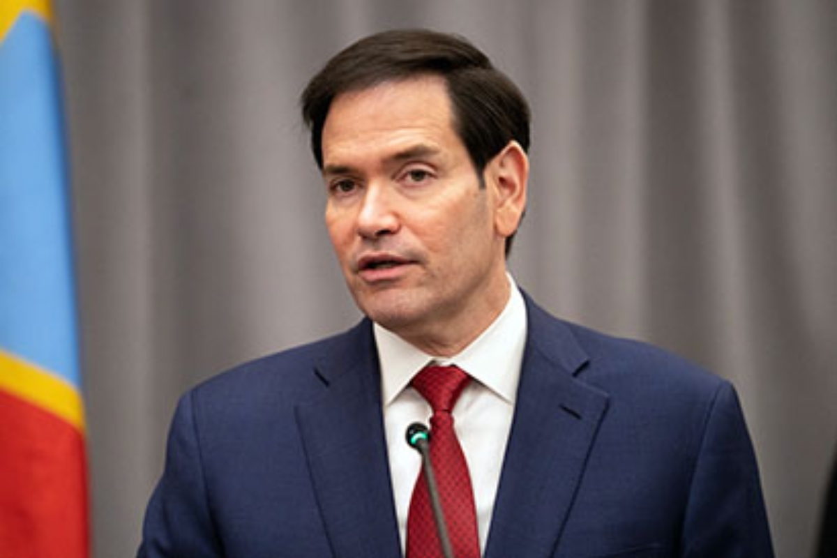 US Secretary of State Marco Rubio during a ceremony at the American Institute of Peace in Washington, 4 December 2025.