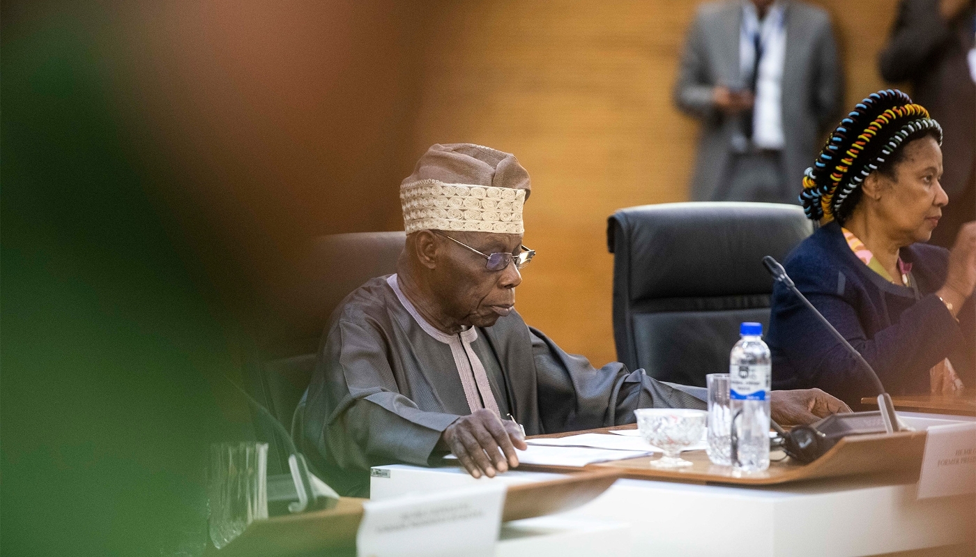 Former Nigerian President Olusegun Obasanjo in South Africa, 2 November 2022.