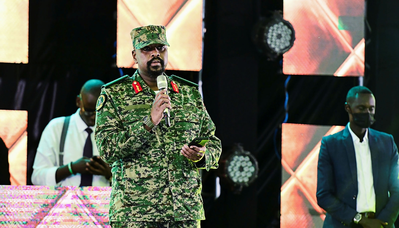 Muhoozi Kainerugaba at his birthday party in Entebbe, 7 May 2022.