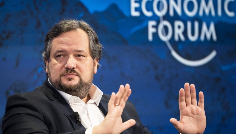 Société Générale CEO Slawomir Krupa at the World Economic Forum, Davos, Switzerland, 17 January 2024.