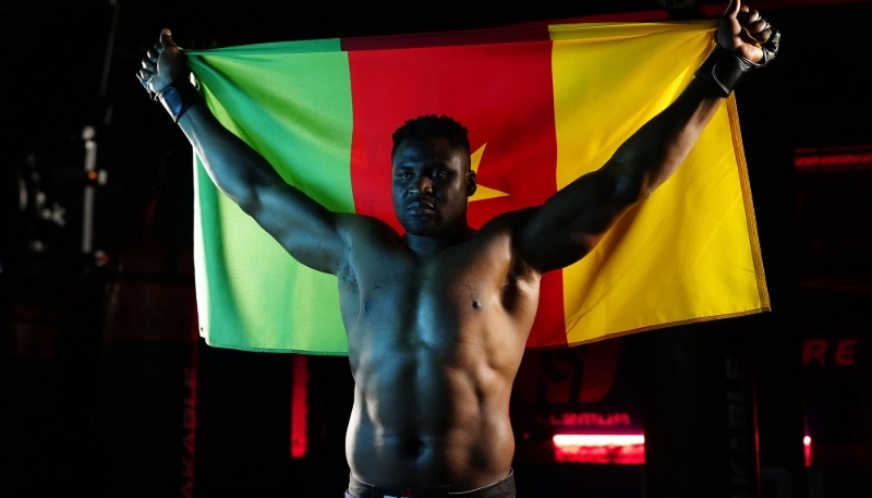 Francis Ngannou during training in Los Angeles, California, 16 May 2023.