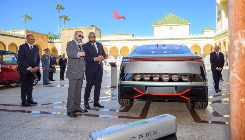 Mohammed VI at the presentation ceremony for the first Neo Motors model in Rabat, 15 May 2023.
