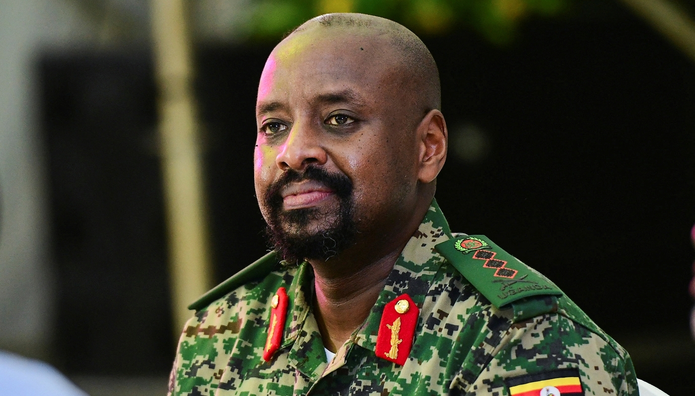 Muhoozi Kainerugaba, son of Ugandan President Yoweri Museveni, in Entebbe, Uganda, on 7 May 2022.