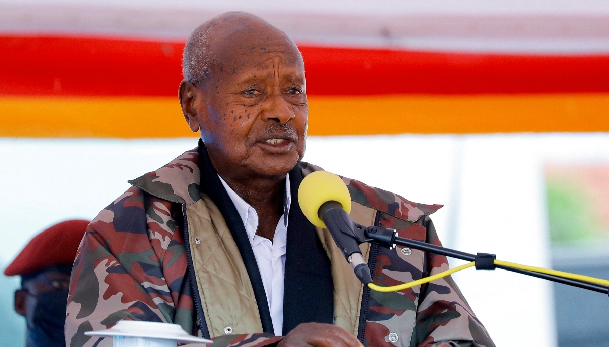 Ugandan President Yoweri Museveni in Fort Portal, Uganda, on 29 September 2026.