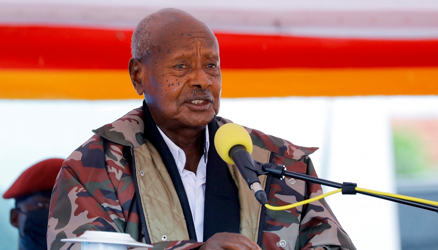 Ugandan President Yoweri Museveni in Fort Portal, Uganda, on 29 September 2026.