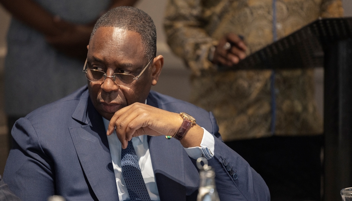 Former Senegalese president Macky Sall in Cape Town (South Africa), on 27 February 2025.