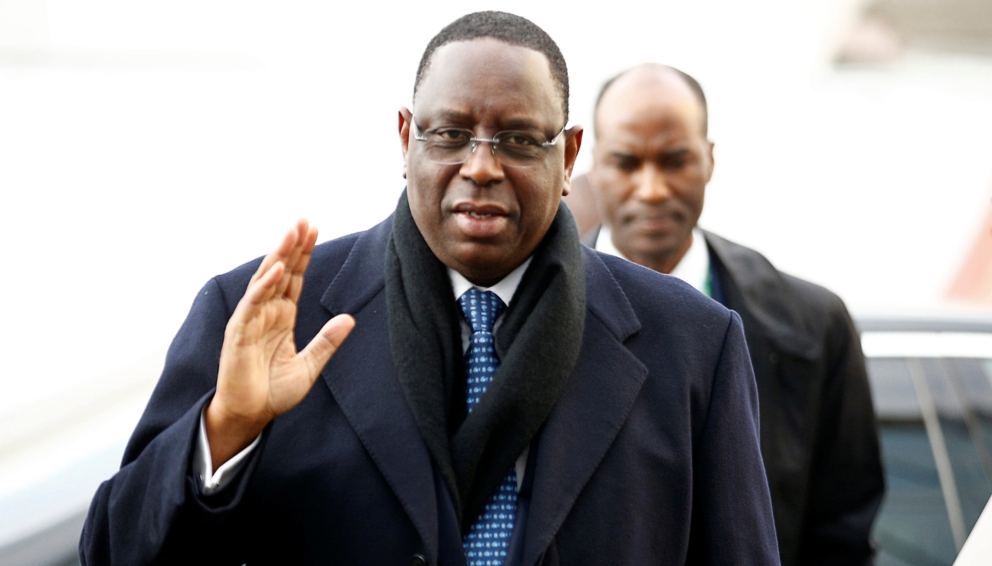 Macky Sall, then president of Senegal, in London on 20 January 2020.