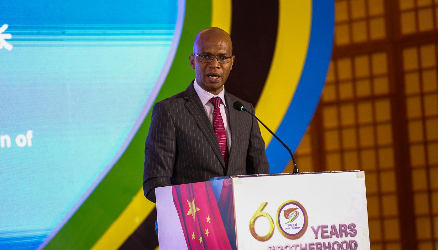 The former Tanzanian foreign minister January Makamba in Dar es Salaam on 15 April 2024.