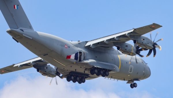 An Airbus A400M at Le Bourget air show in France, 17 June 2025.