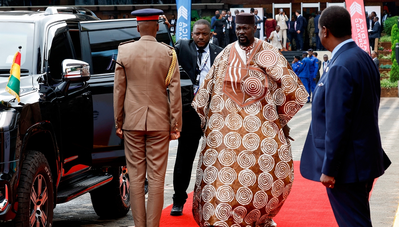 Guinea's President Mamadi Doumbouya (centre) during the Africa Forward summit in Nairobi, Kenya, on 12 May 2026.