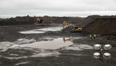 The Compagnie Minière de l’Ogooué manganese mine in Moanda (Haut-Ogooué), Gabon, in 2020.