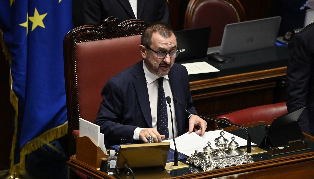 MP Ettore Rosato in parliament in Rome on 13 October 2022.