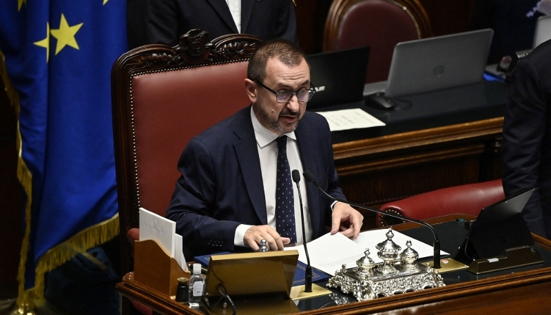MP Ettore Rosato in parliament in Rome on 13 October 2022.