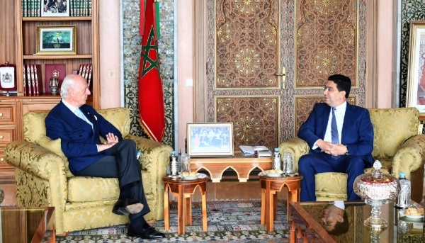 Nasser Bourita receives UN personal envoy for Western Sahara, Staffan de Mistura, in Rabat, 5 July 2022.