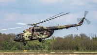 A Serbian Armed Forces Mi-17V-5 helicopter at the Batajnica Air Base near Belgrade, April 2022.
