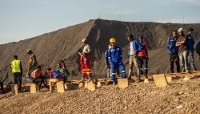 Copper mine employees in Kitwe, Zambia, in October 2018.
