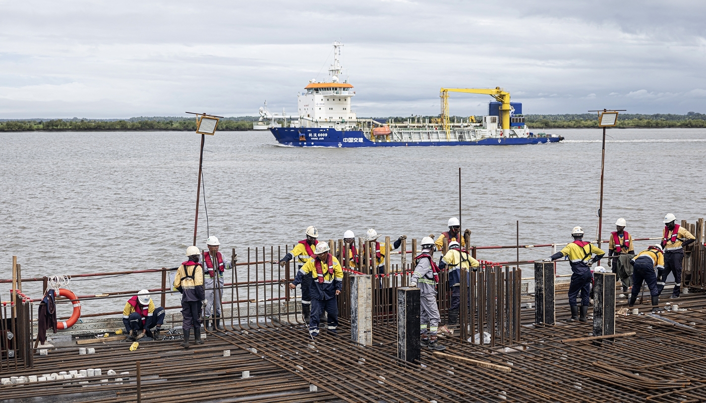 The port of Morebaya in Guinea, on 4 September 2025.