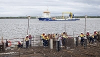 The port of Morebaya in Guinea, on 4 September 2025.