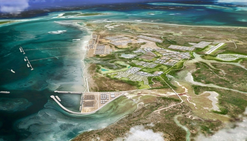 Rovuma LNG gas project on the Afungi peninsula, in the north of Mozambique.