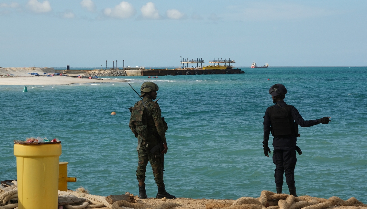 TotalEnergies' Mozambique LNG project in Cabo Delgado, Mozambique, under Rwandan guard on 29 September 2022.