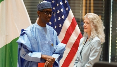 Nigerian National Security Adviser Nuhu Ribadu and US Under Secretary of State for Political Affairs Allison Hooker during the first US-Nigeria Joint Working Group meeting in Abuja, Nigeria, 22 January 2026.