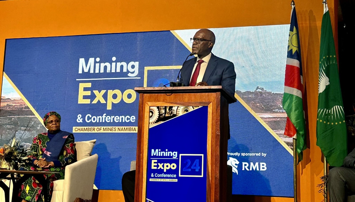 Former Energy and Mines Minister, Tom Alweendo, during the Namibia Mining Expo, in Windhoek, 7 October 2024.