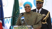 President Netumbo Nandi-Ndaitwah in Ongwediva, Namibia, on 25 August 2025.
