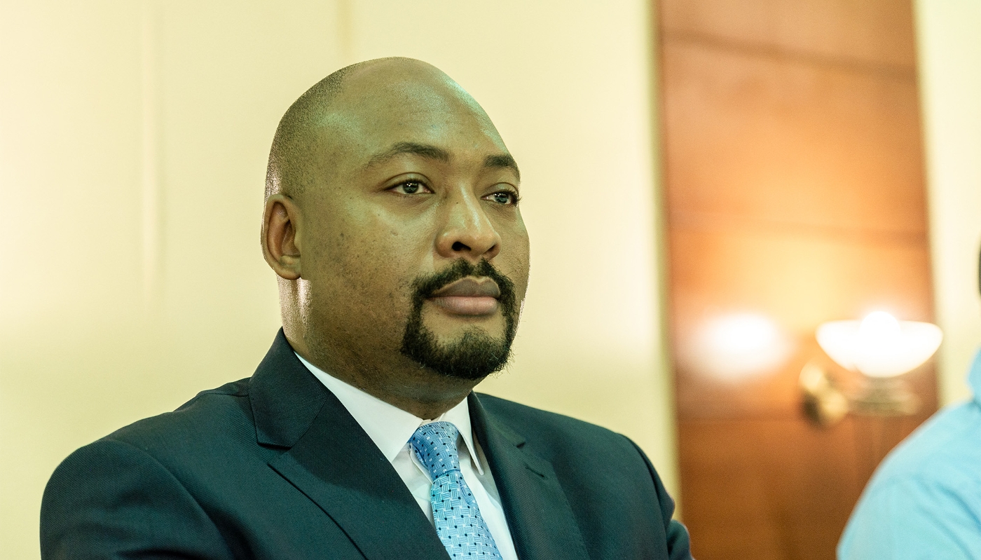 Hervé Ndoba, Central African minister of finance, in Bangui on 7 May 2022.