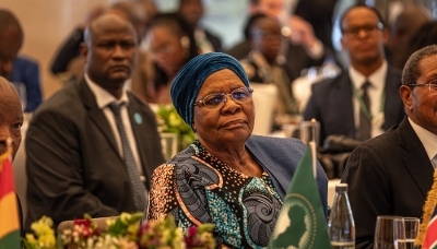 Namibian President Netumbo Nandi-Ndaitwah in Addis Ababa, in February 2026.