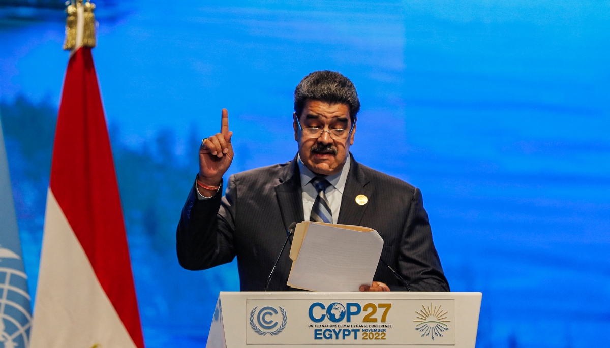 Venezuela's President Nicolás Maduro in Sharm el-Sheikh in Egypt, on 8 November 2022.