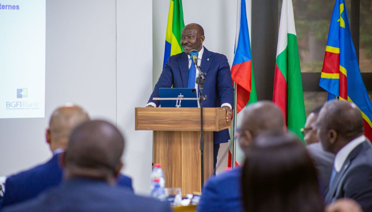 Henri-Claude Oyima, at the launch of the Senior Executives Conference in 2024 in Douala, Cameroon.