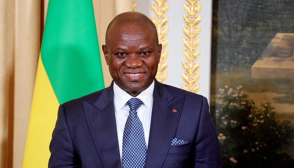 Gabonese President Brice Clotaire Oligui Nguema, in Paris, on 20 July 2026.