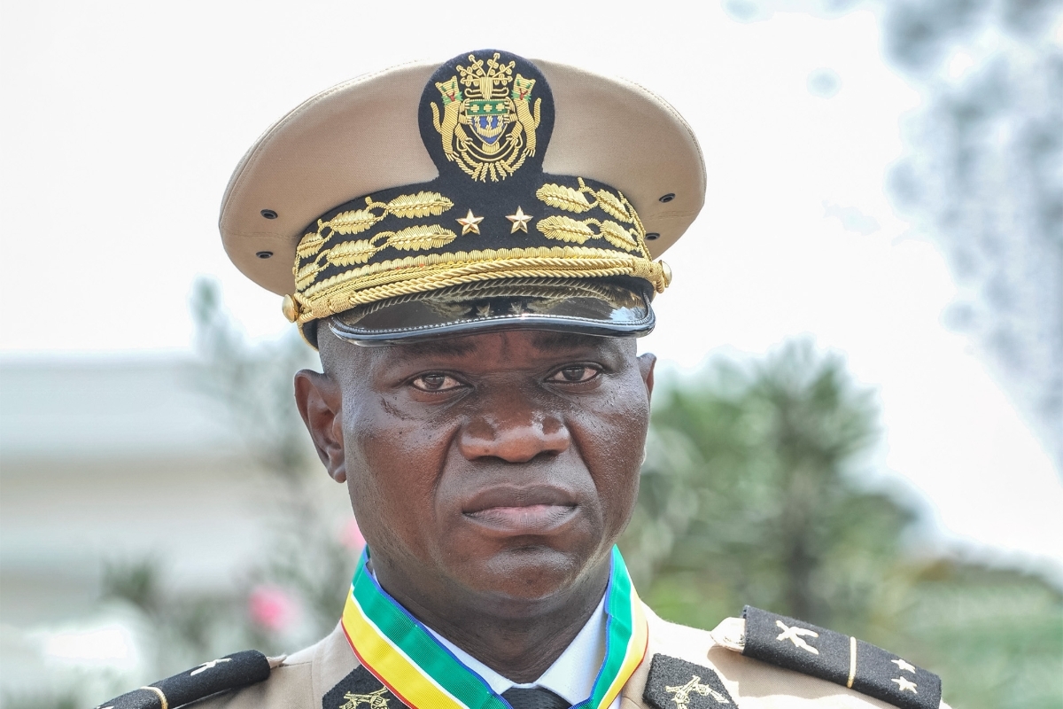 Brice Oligui Nguema in Libreville, on 16 August 2023.