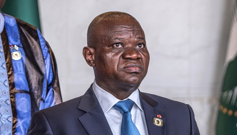 Gabonese President Brice Clotaire Oligui Nguema in Addis Ababa, on 14 February 2026.