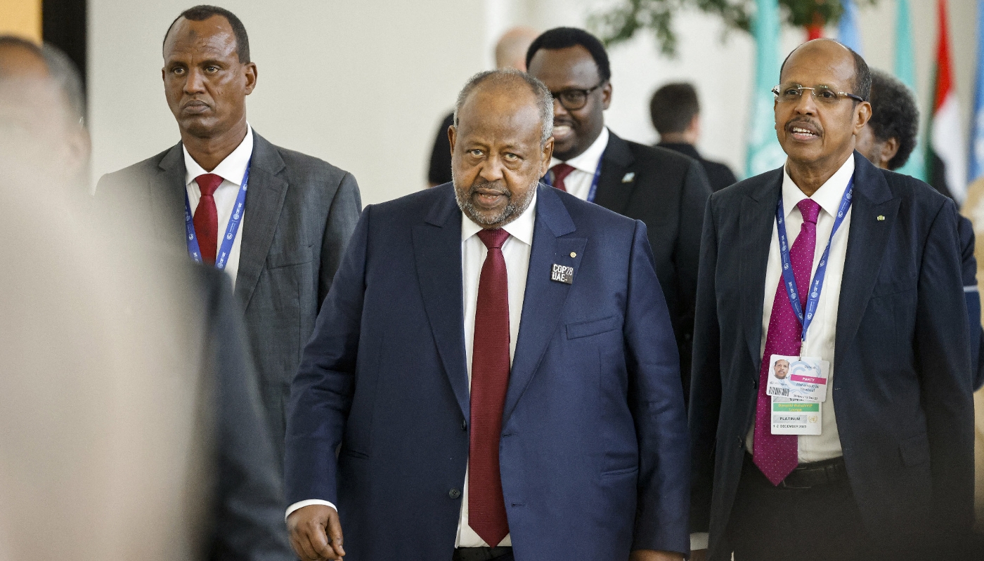 Djibouti's President Ismail Omar Guelleh during the UN climate summit in Dubai, 1 December 2023.