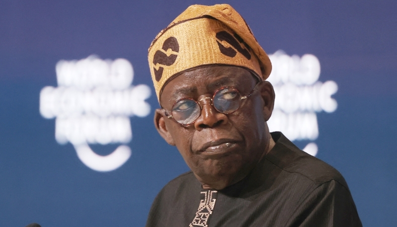 Nigerian President Bola Ahmed Tinubu at a World Economic Forum meeting in Riyadh on 28 April 2024.