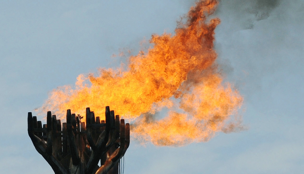 Gas flaring near Port Harcourt, Nigeria, in 2009.