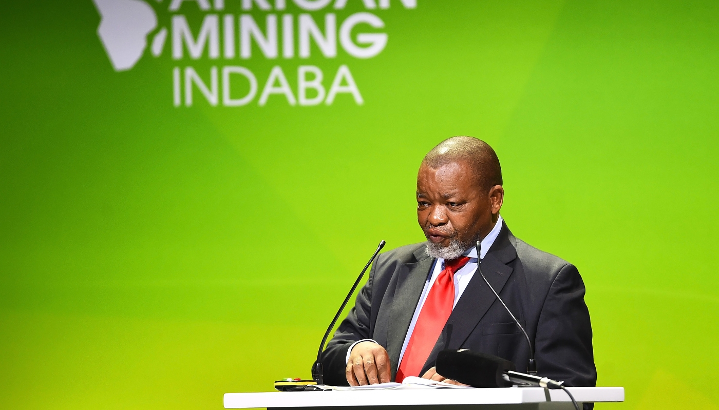 South African Minister of Mineral and Energy Resources Gwede Mantashe at the African Mining Indaba in Cape Town, on 9 May, 2022.