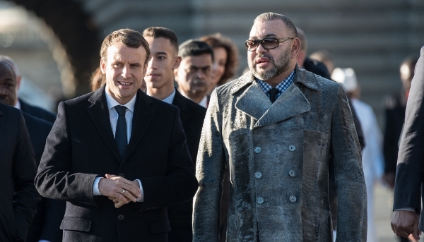 French President Emmanuel Macron and King Mohammed VI of Morocco pictured during the One Planet Summit in Paris, on 12 December 2017.