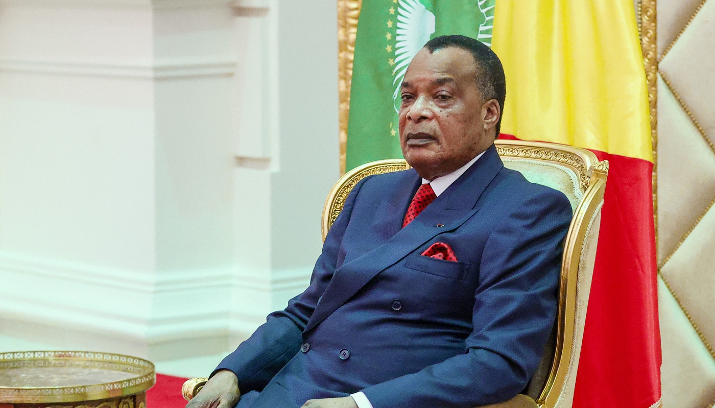 Denis Sassou-Nguesso in Oyo, Congo, 25 July 2022.