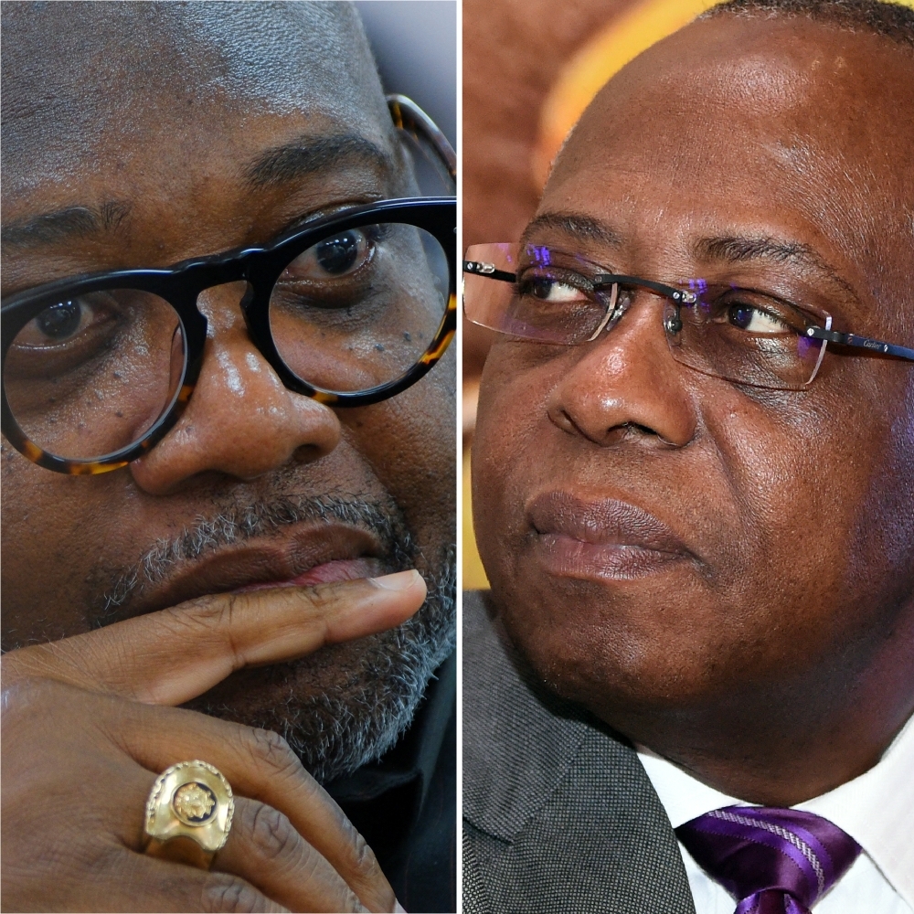 Randy Abbey, head of the Ghana Cocoa Board, and Yves Brahima Koné, director of the Ivorian Conseil Café-Cacao.
