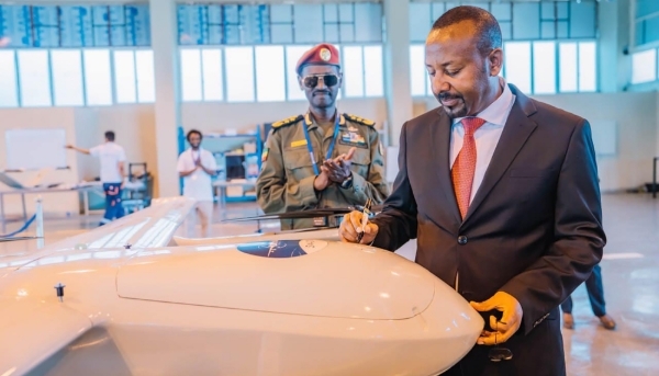Ethiopian Prime Minister Abiy Ahmed inaugurates SkyWin Aeronautics Industries in Addis Ababa, 8 March 2025.