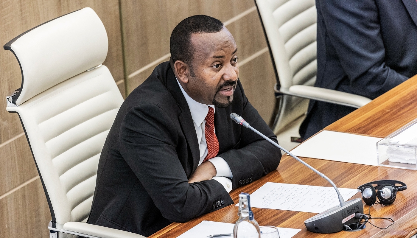 Ethiopian prime minister Abiy Ahmed at a session of parliament in Addis Ababa, Ethiopia, on 28 March 2023.