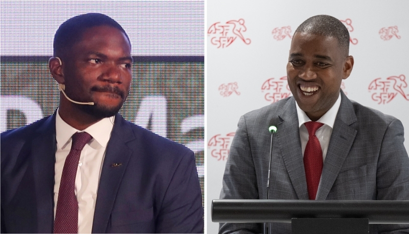 From left: Samson Adamu from Nigeria and Gelson Fernandes from Cape Verde.