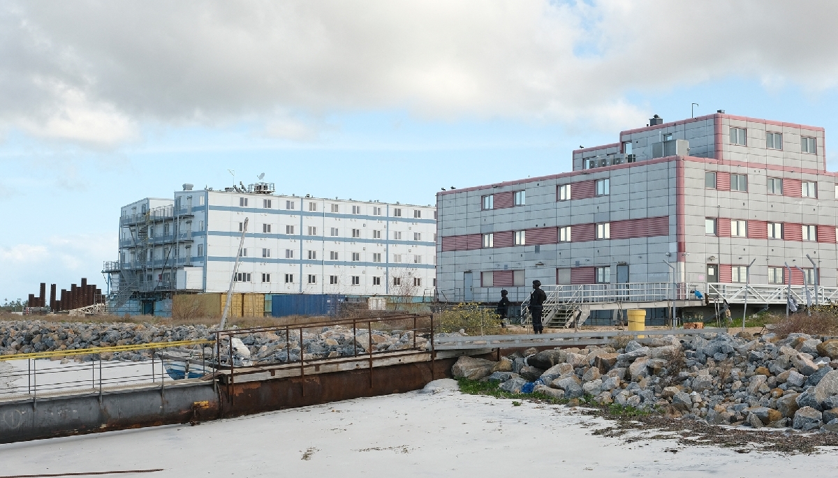 Office buildings belonging to the Mozambique LNG project in Afungi, Cabo Delgado province, Mozambique, in September 2022.