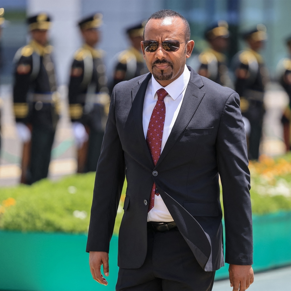 Ethiopia's PM Abiy Ahmed at Bole International Airport in Addis Ababa on 13 May 2026.