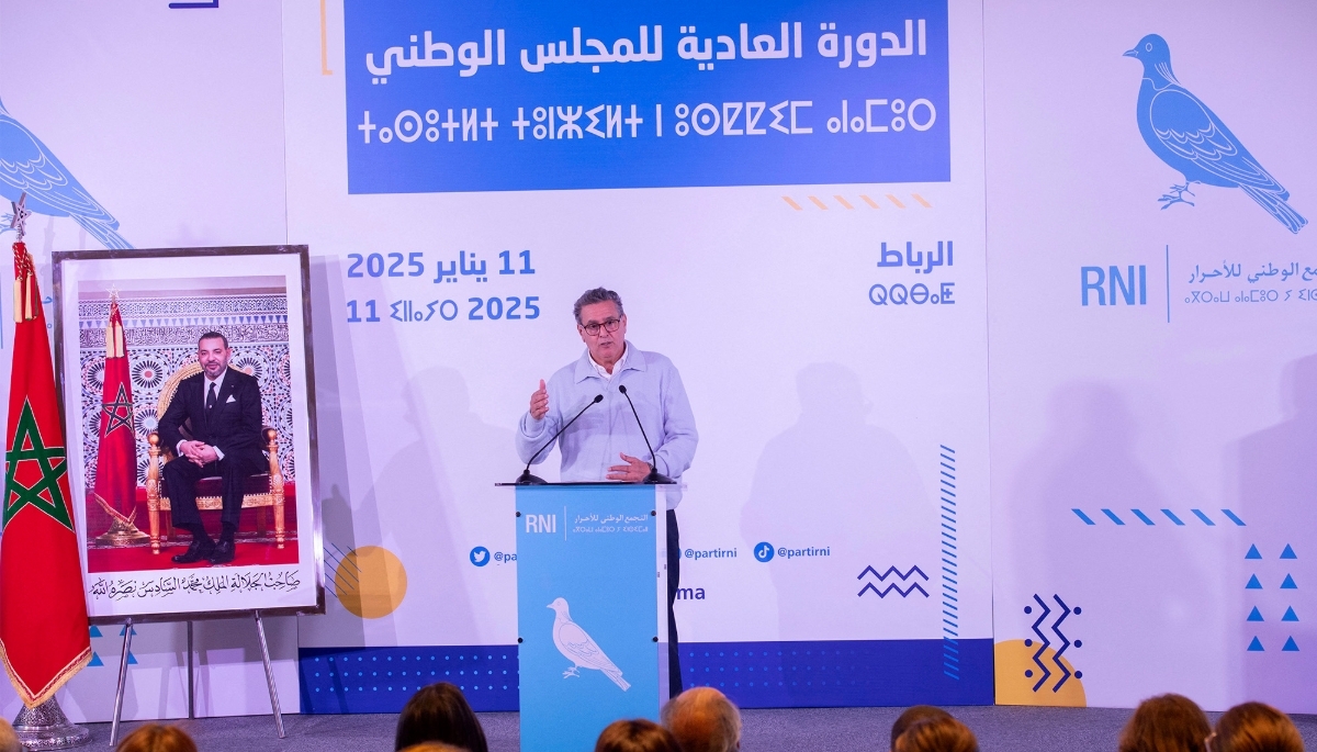 Aziz Akhannouch, President of the Rassemblement National des Indépendants and head of the Moroccan Government, in Rabat, in January 2024. 